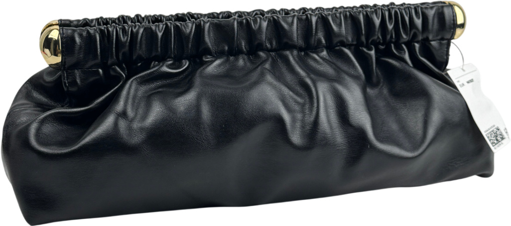 H&M Black / Gold East West Long Coated Clutch Bag One Size