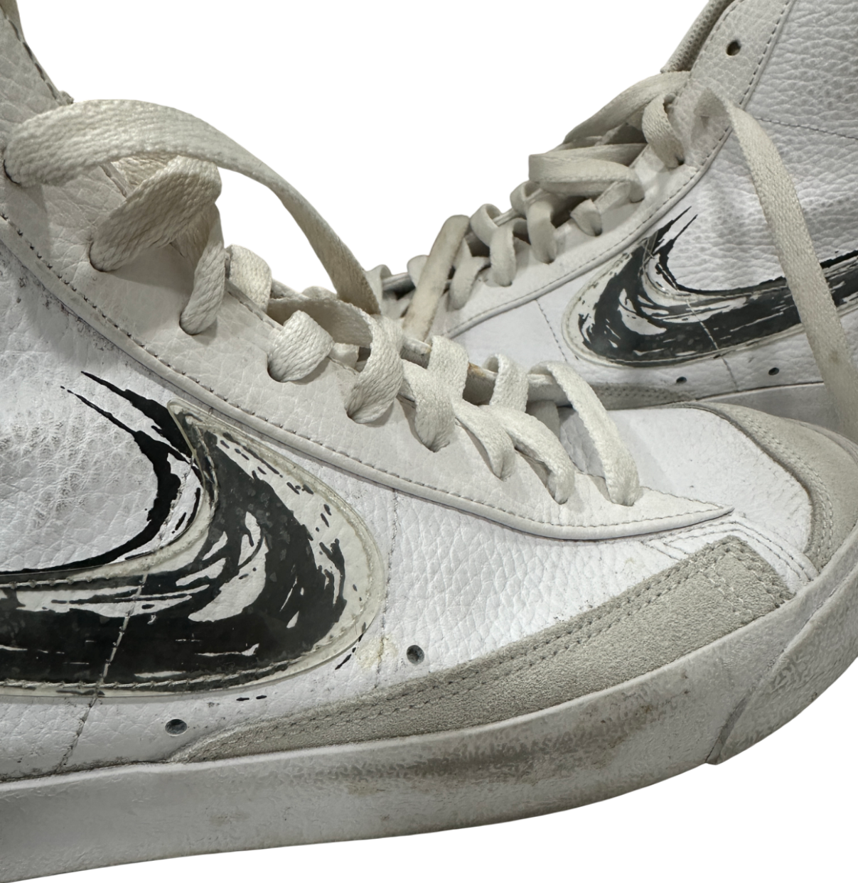 Nike White Blazer Mid 77 Vintage Brushstroke Trainer UK 9 EU 43 👞