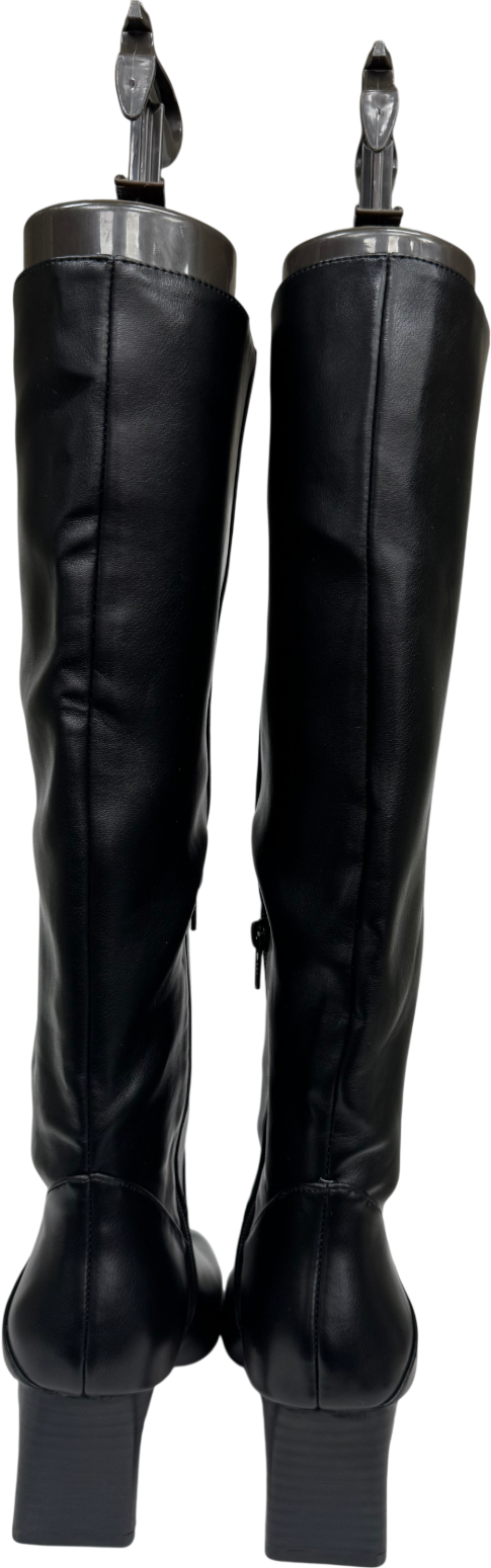 ASOS Black Heeled Knee Boots UK 5 EU 38 👠