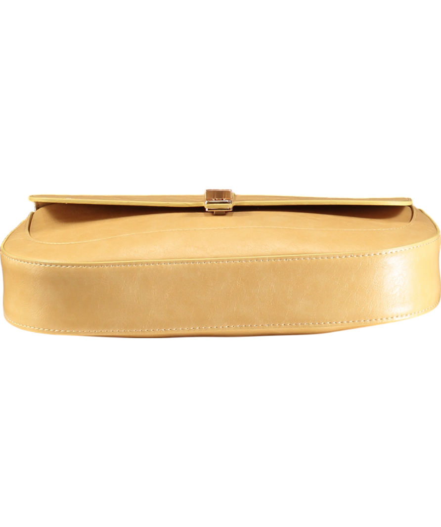 Mjade Beige Classic Baguette Handbag