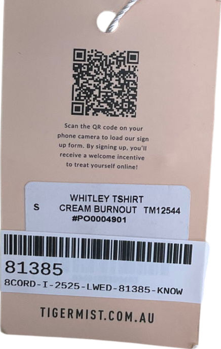 Tiger Mist Yellow Whitley T-shirt Cream Burnout And Mini Skirt UK S