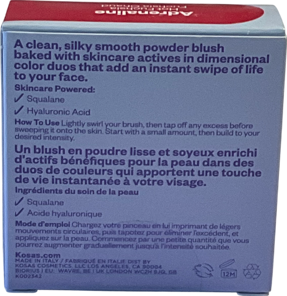 Kosas Blush Is Life Baked Dimensional + Brightening Blush Adrenaline 4.5