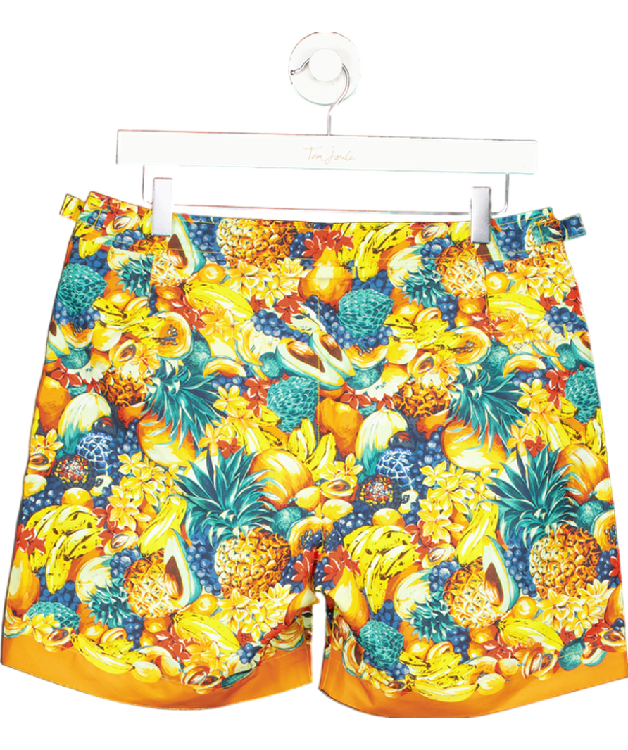 Orlebar Brown Mid-length Tropical Swim Shorts In Orange W31