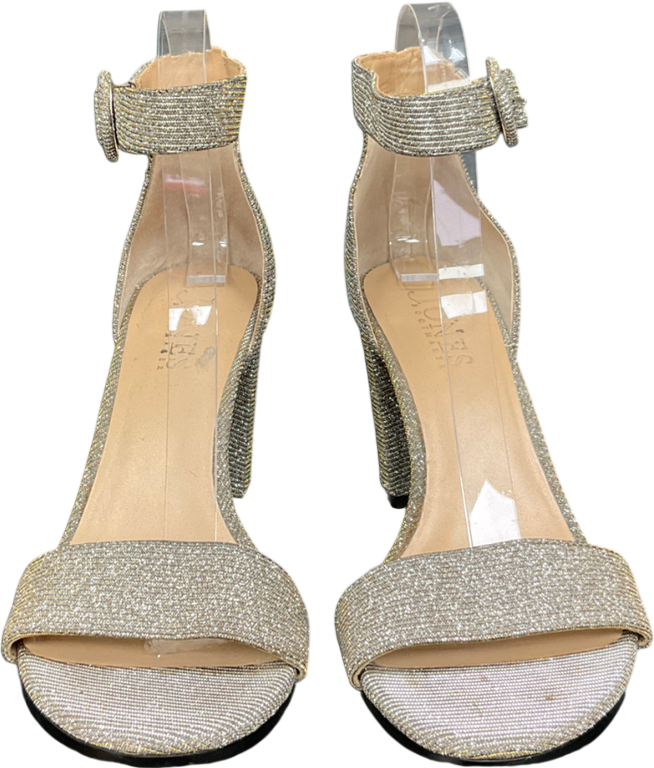 Jones shoemaker Metallic Two Tone Block Heeled Sandal UK 5 EU 38 👠