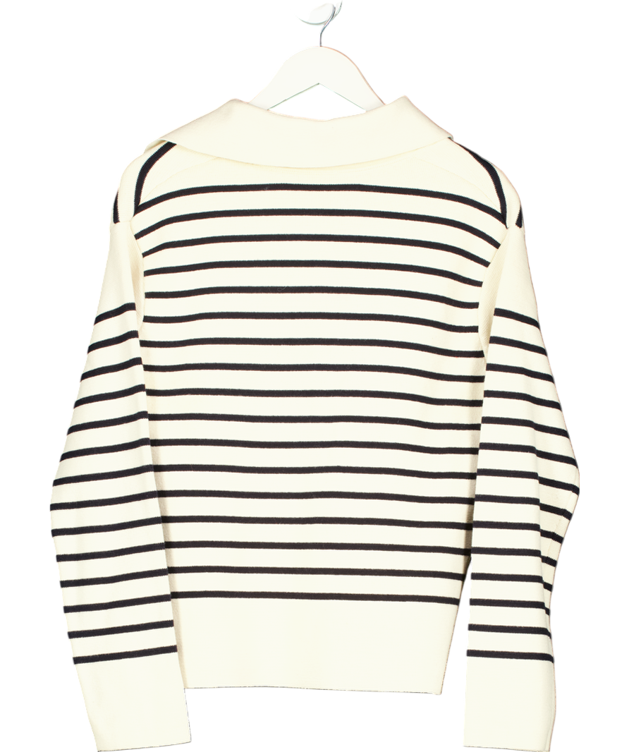 Arket Cream Cotton Striped Jumper UK M