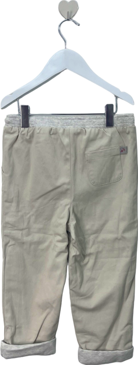 The Little White Company Pebble Jersey Waist Twill Trousers 4-5 Years