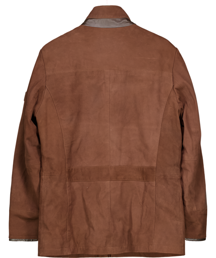 Dubarry Brown Moore Leather Jacket - Walnut UK M