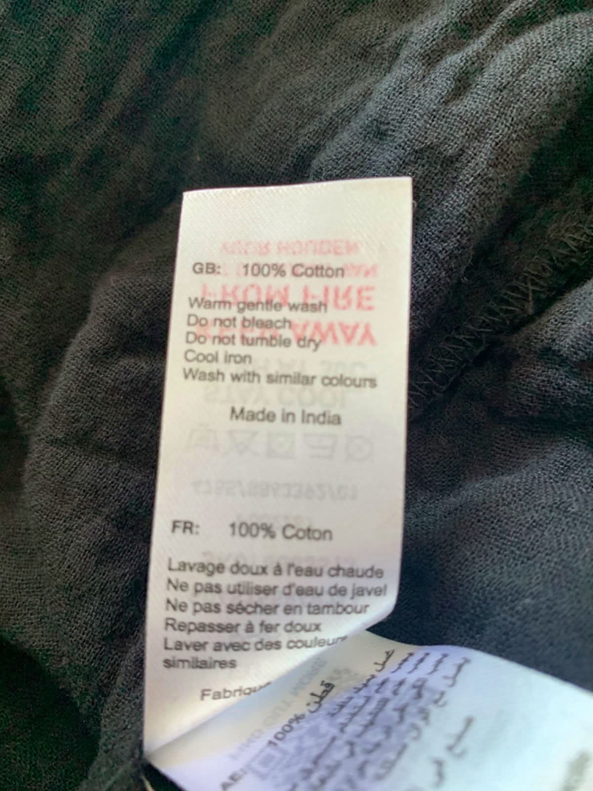 New Look Black F K Dolly Double Clo Shirt UK 10