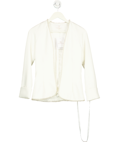 Aavelle White Pearl Trim Jacket UK XS