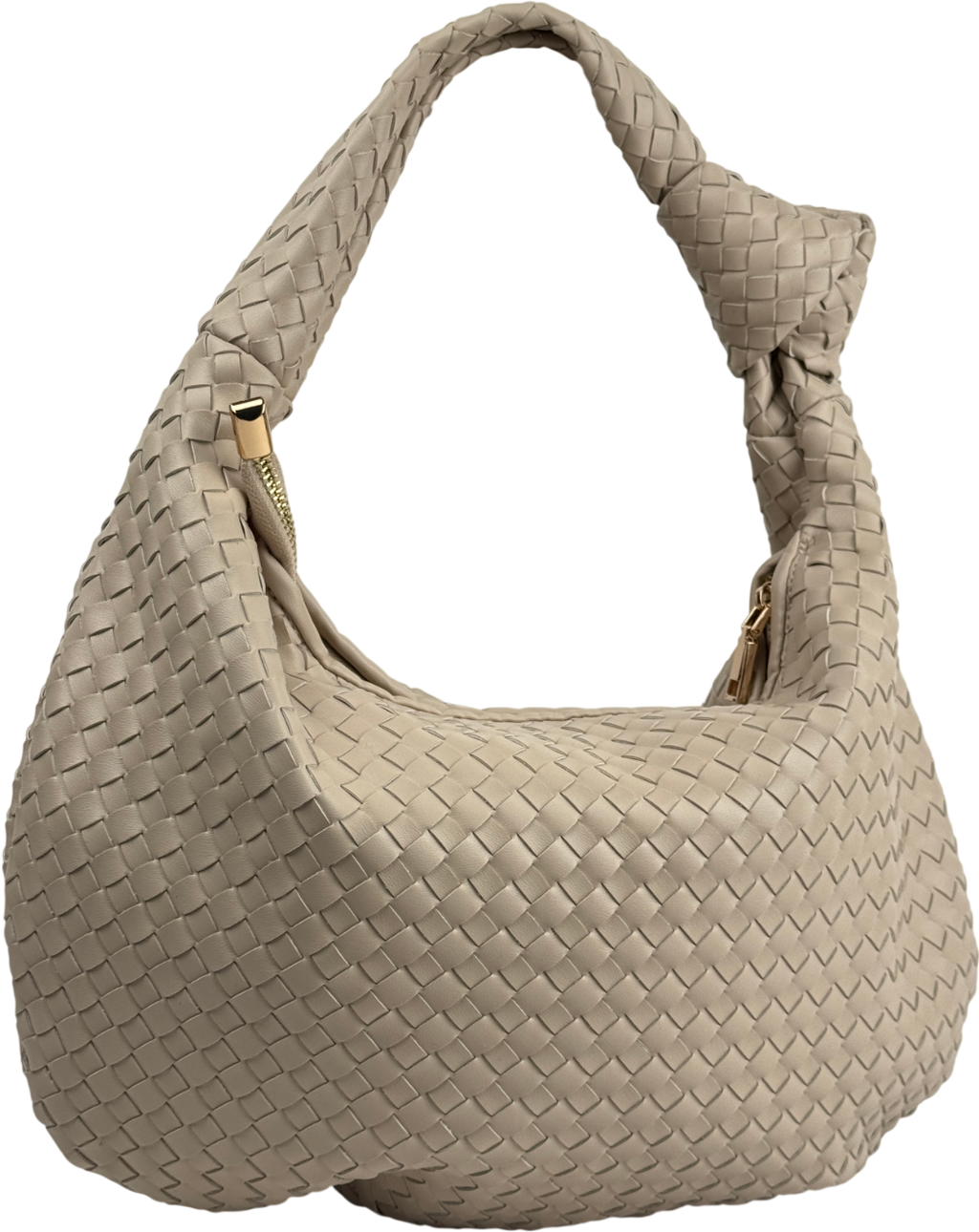 MELI BIANCO Beige Larissa Woven Faux-leather Shoulder Bag