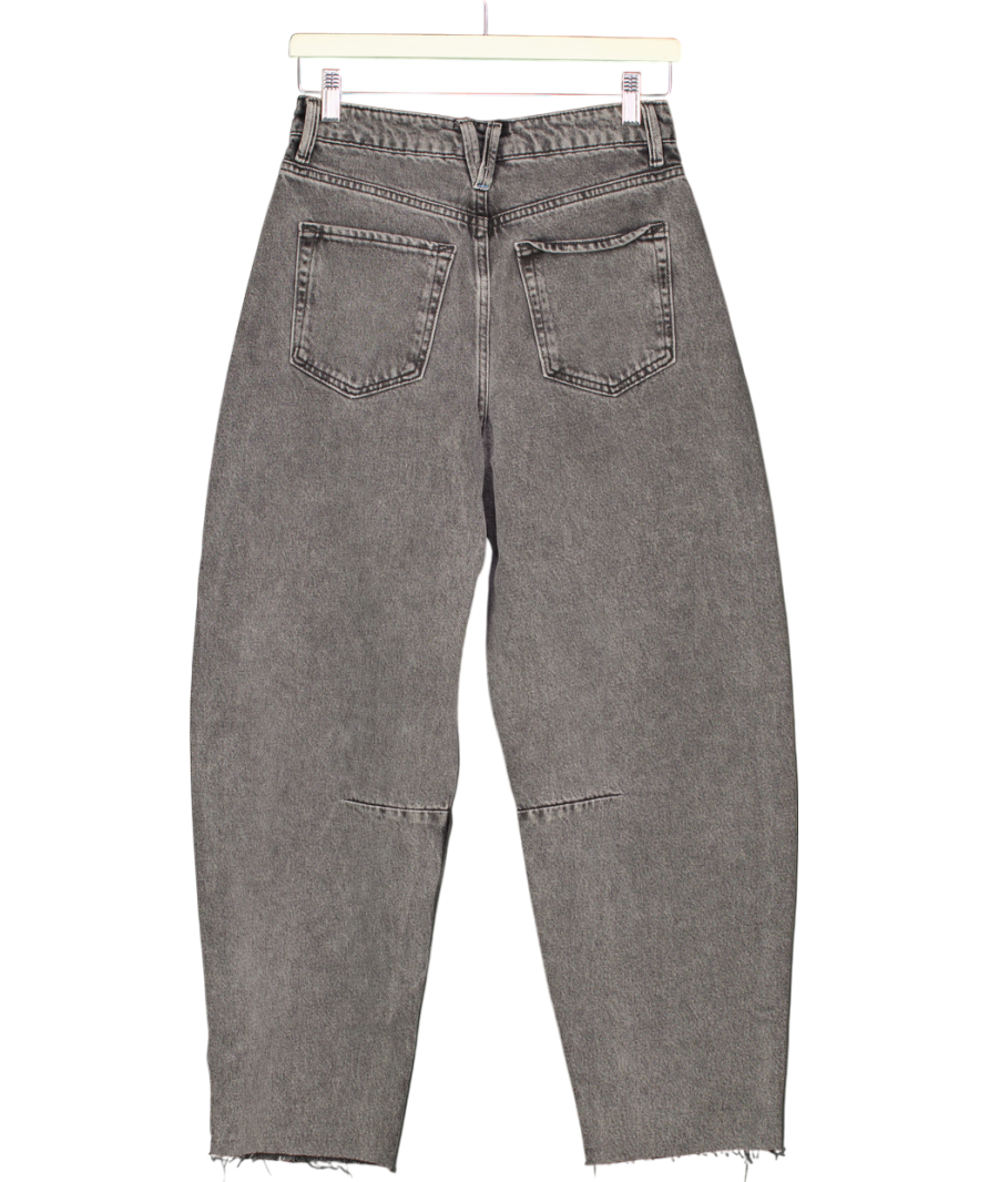 River Island Black Barrel Jeans UK 8