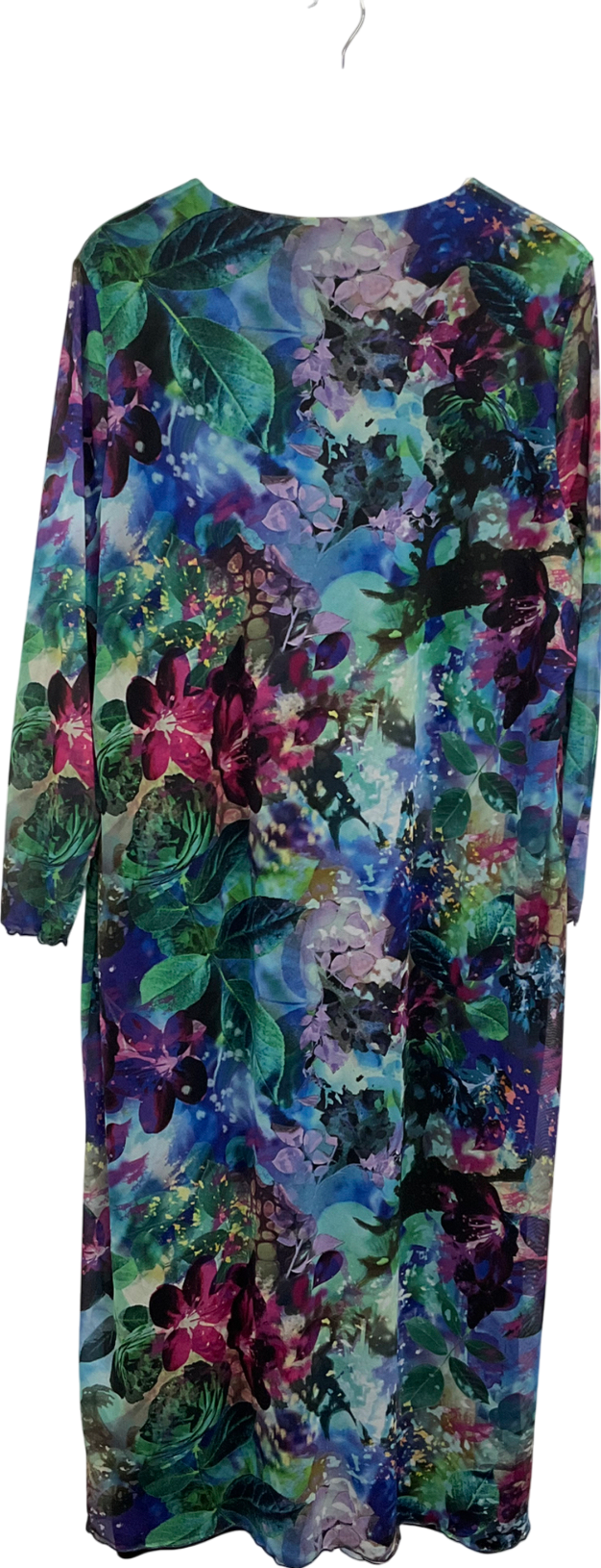 SimplyBe Multicoloured Multi Floral Print Mesh Column Dress UK 26