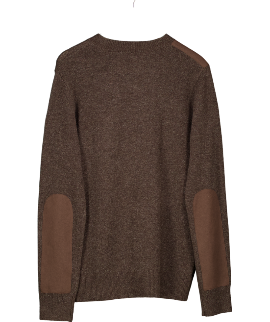 Holland Cooper Brown Country Crew Neck Knit Sweater UK M