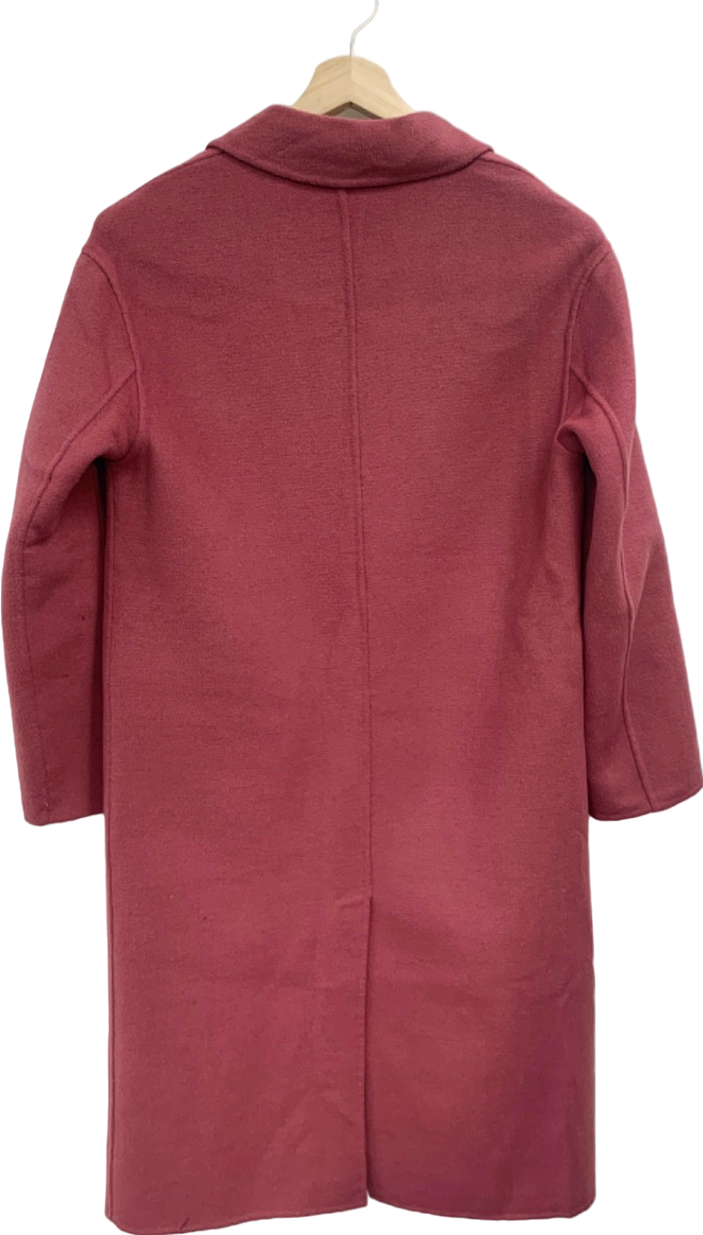 M&S Dark Rose Wool Blend Coat UK 10