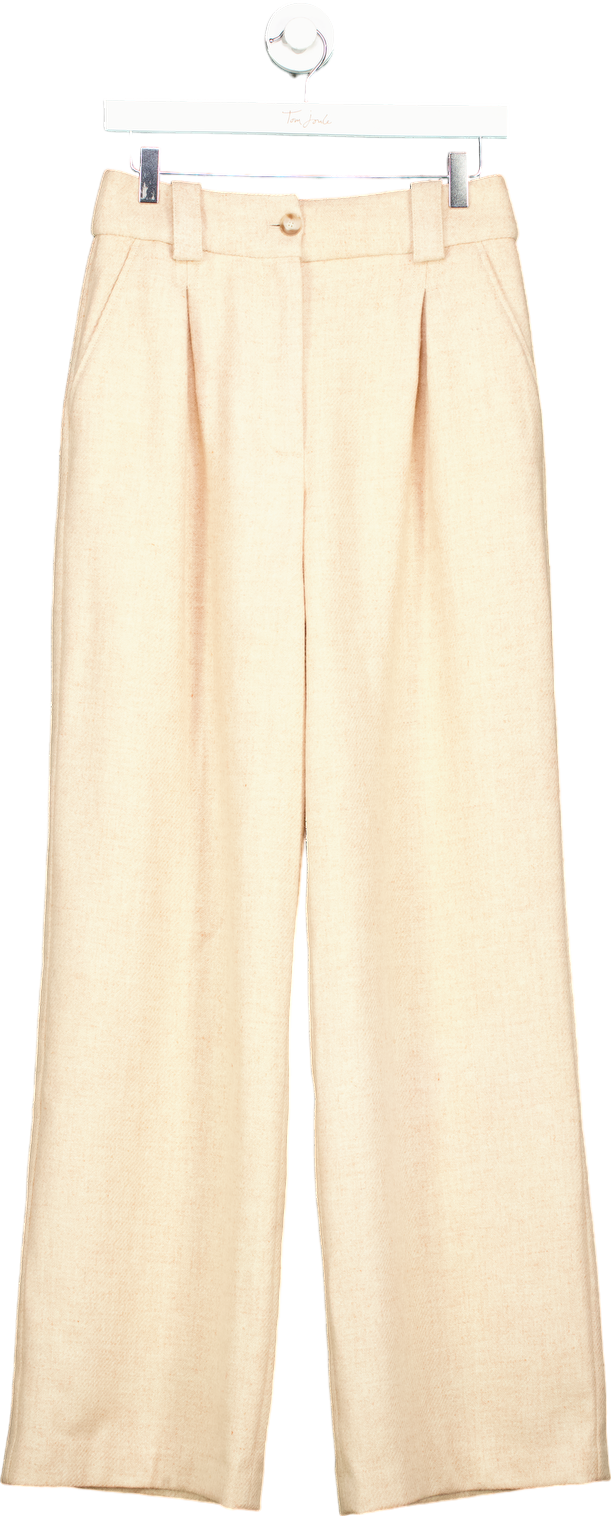 Residus Beige Wool Trousers UK 10