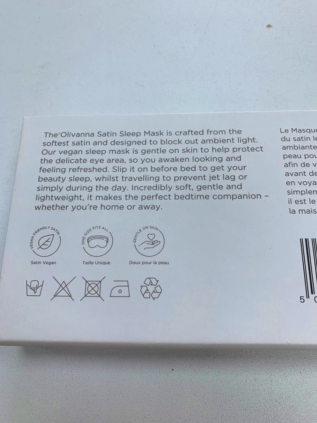 Olivanna Blue Satin Eye Mask One Size