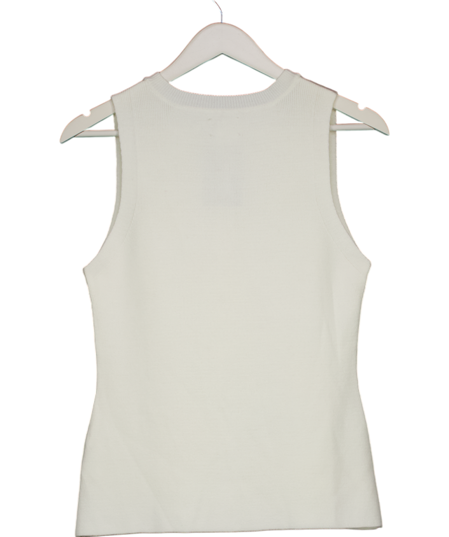 ASOS Cream Knitted Front Split Waistcoat UK XS