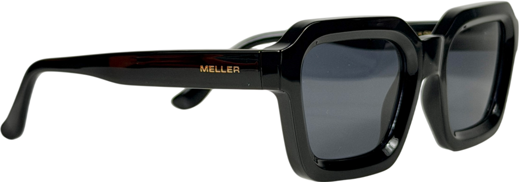 MELLER Black Nayah Square Sunglasses in Case / Box