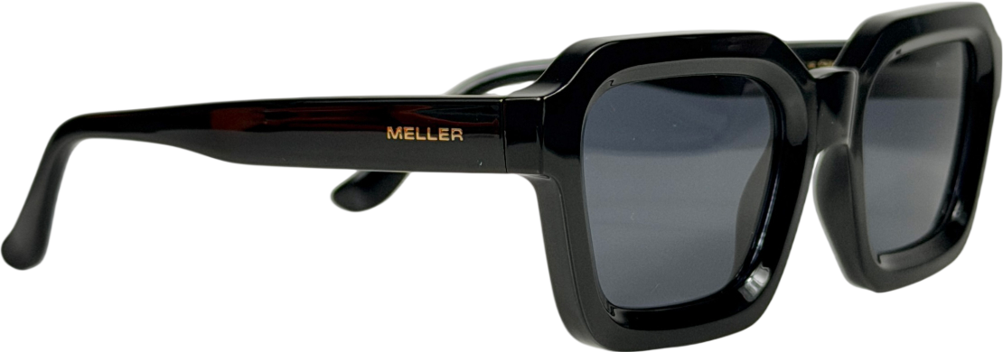 MELLER Black Nayah Square Sunglasses in Case / Box