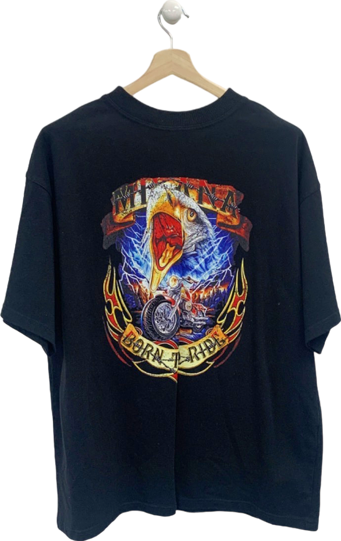 Milana Studios Black Born To Ride T-Shirt UK XL