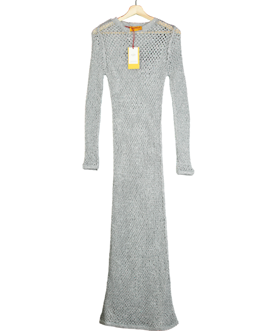 MANGO Metallic Mesh Dress UK M