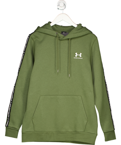 Under Armour Green Icon Fleece Taping Hoodie UK M