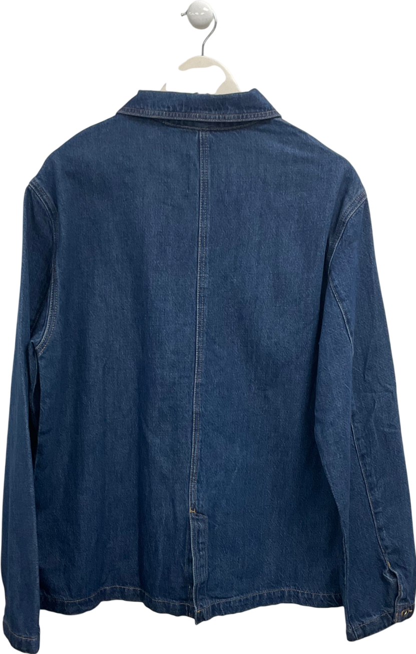 MANGO Blue Oversized Denim Shacket UK M