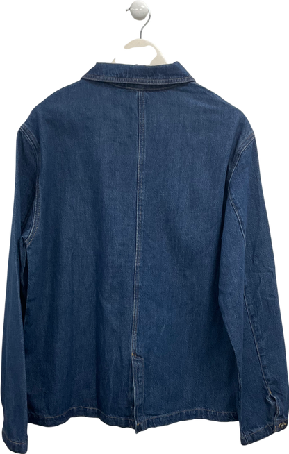 MANGO Blue Oversized Denim Shacket UK M