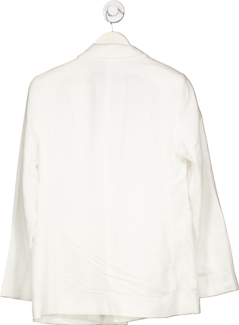 New Look White K Lila Linen Blazer UK 12