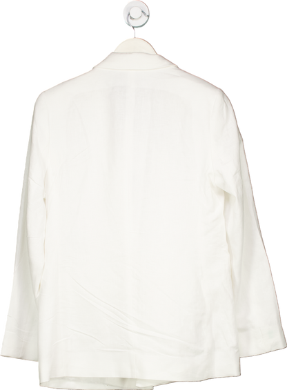 New Look White K Lila Linen Blazer UK 12