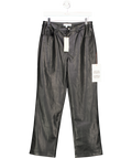 Never Fully Dressed Black Vegan Leather Trousers UK 10