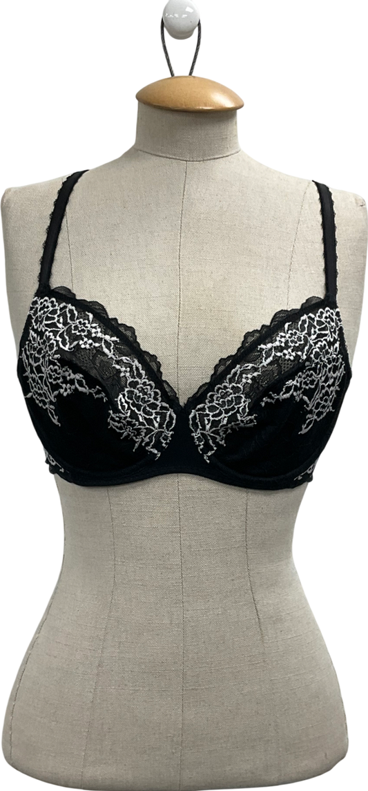 Warcoal Black Lace Perfection Classic Underwire Bra UK 32D