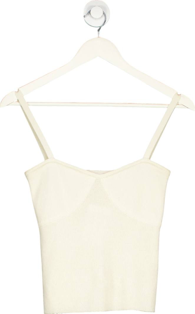 almada label Cream Merino Wool-cashmere Liv Top UK S