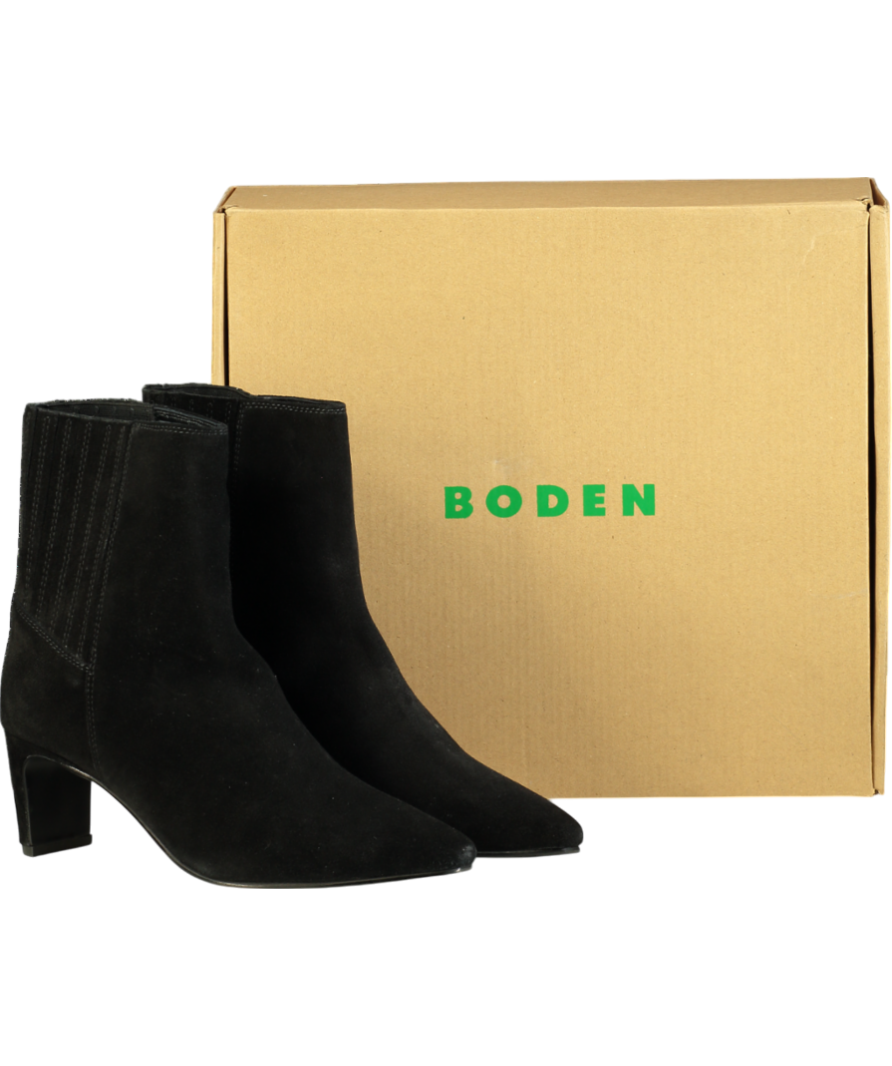 Boden Black Panel Heeled Ankle Boot UK 4 EU 37 👠