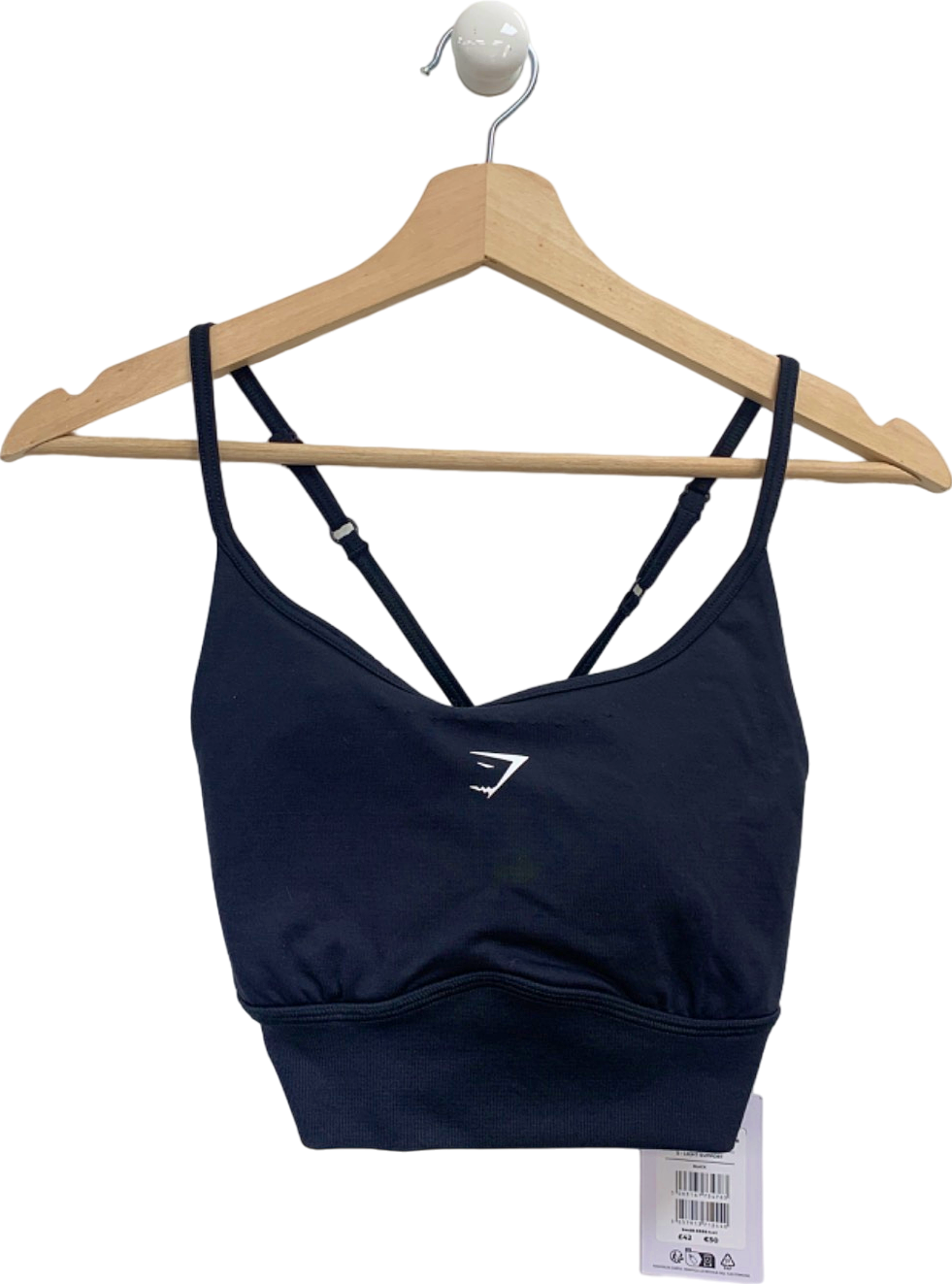 Gymshark Black Sweat Seamless Longline Sports Bra S