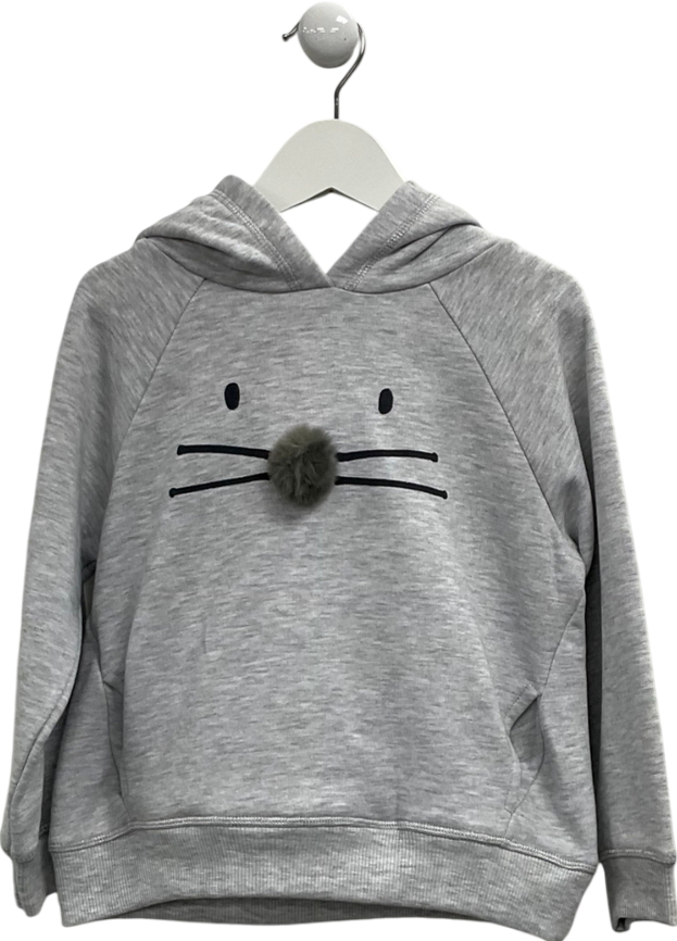 Mintie by Mint Velvet Grey Animal Face Hoodie 3 Years