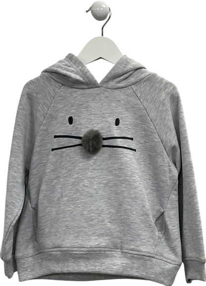 Mintie by Mint Velvet Grey Animal Face Hoodie 3 Years