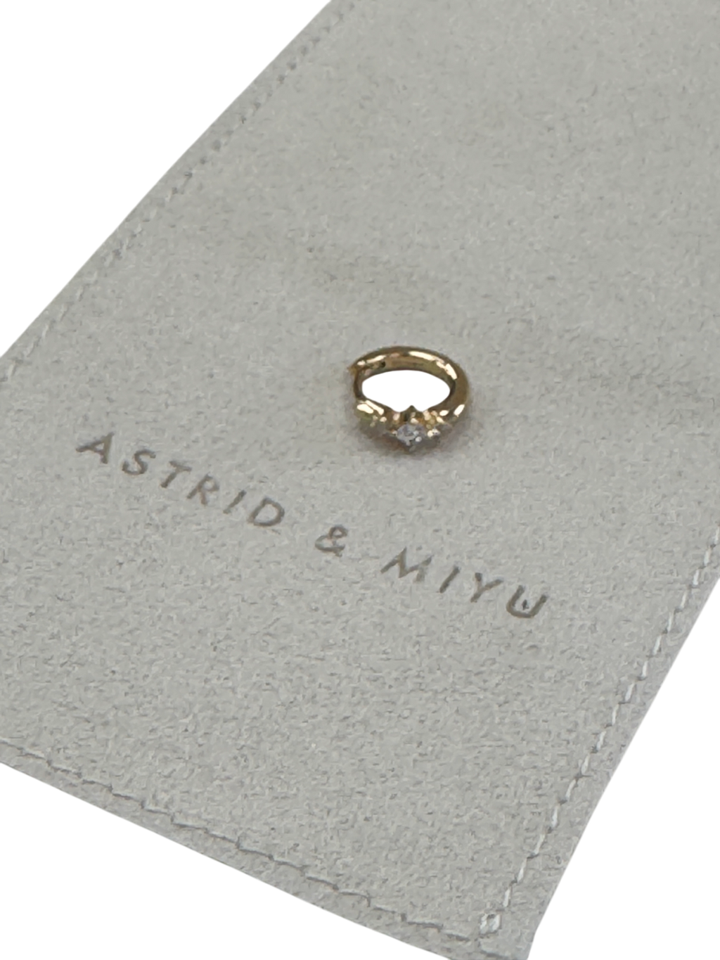 Astrid & Miyu Yellow 18k Gold Plated Silver Triple Crystal Single Hoop Earring