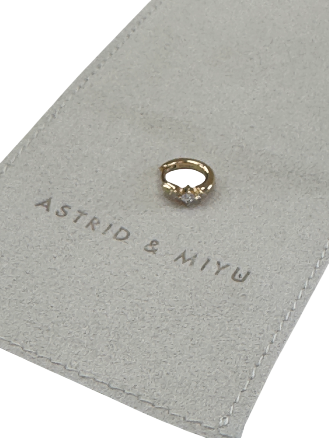 Astrid & Miyu Yellow 18k Gold Plated Silver Triple Crystal Single Hoop Earring