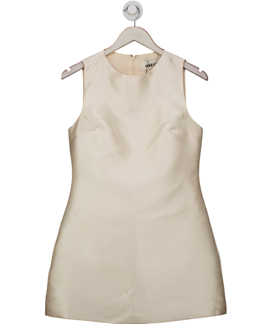 OddMuse Cream The Ultimate Muse Satin Shift Dress UK XS