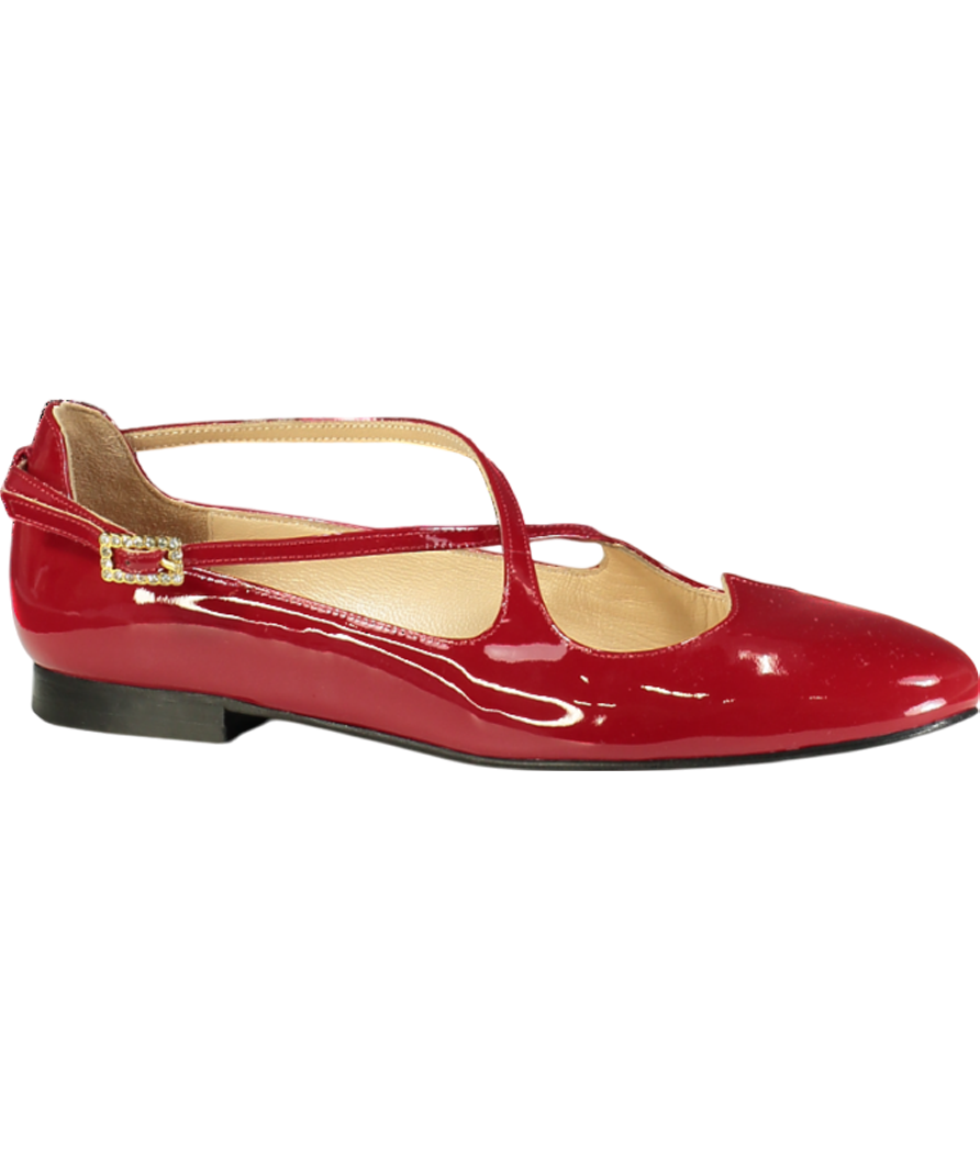 Camilia Elphick Red Lover Patent Flats UK 5 EU 38 👠