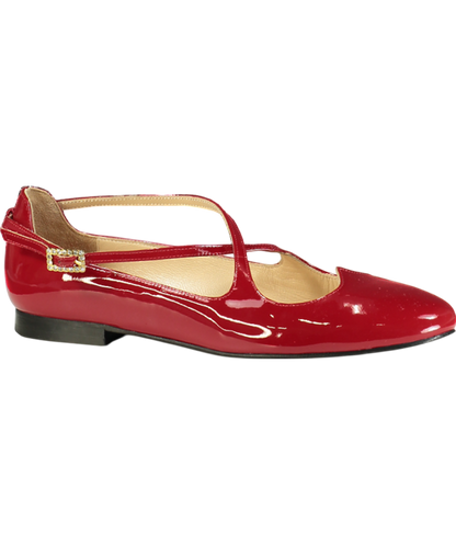 Camilia Elphick Red Lover Patent Flats UK 5 EU 38 👠