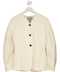 River Island Cream Puffed Sleeve Tailored Blazer UK 10