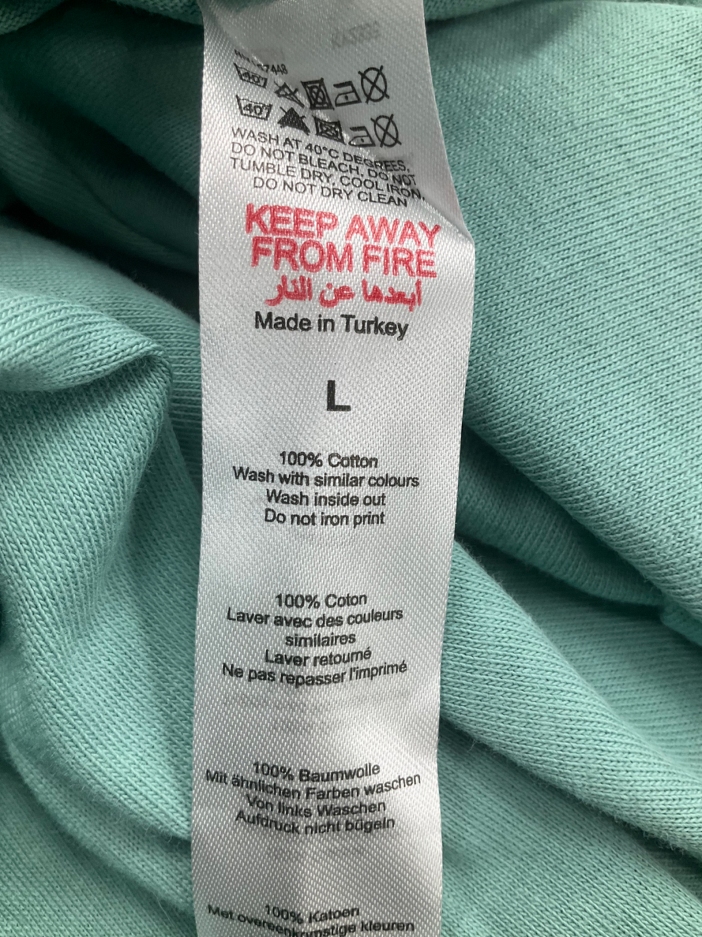 boohooMan Green Oversized Worldwide Graphic T-shirt UK L