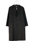 Liviana Conti Black Single Breasted Coat UK L