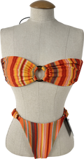 Monday Swimwear Orange Costa Rica Top - Sardinia Stripe UK S