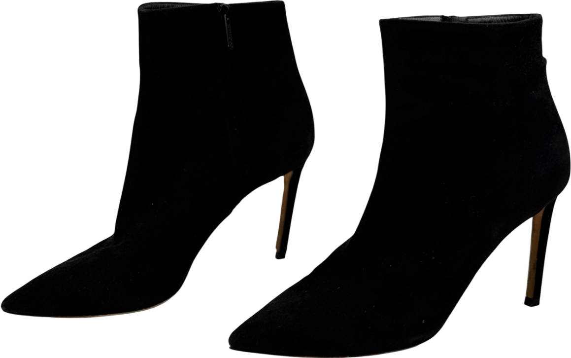 Jimmy Choo Black Helaine 85 Suede Ankle Boots UK 7 EU 40 👠