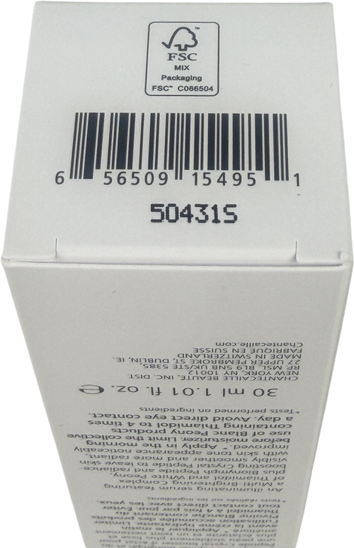 Chantelle Blanc Peony Face Serum Dark Spot Corrector 30ml