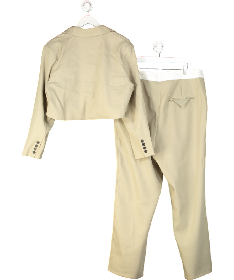 4th & Reckless Green 2-piece Cropped Blazer (UK 16) And Wide Leg Trouser suit UK 20