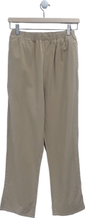 The Couture Club Beige Embroidered Emblem Trousers UK 6